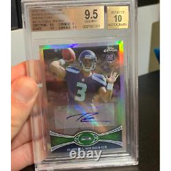 2012 Russell Wilson RC Auto Topps Chrome Refractor BGS 9.5 Gem Mint #/178