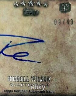 2012 Russell Wilson RPA, Rookie, RC, OCA, On Card Auto, /40 Seattle Seahawks