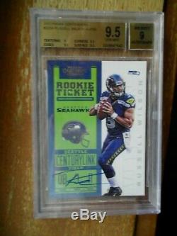 2012 Russell Wilson Rc Contenders Auto Bgs 9.5