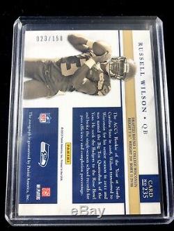 2012 Russell Wilson Rookie /150 Prominence Patch Auto Seahawks RC RPA BGS 9