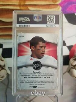2012 Russell Wilson Rookie Auto 2 Of 10 Fanfare- Psa 8/8- Rare Af