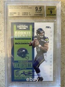2012 Russell Wilson Rookie Contender Auto Ticket Rookie /550 Graded BGS 9.5