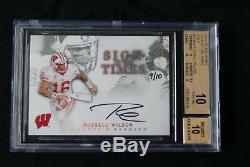 2012 Russell Wilson SP Authentic SOTT Gold Auto RC BGS Pristine 10 #9/10 Pop 1