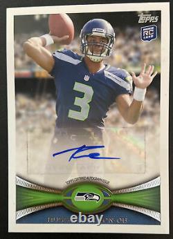 2012 Russell Wilson Topps Auto Rookie Card RC SSP #165 PSA! ^Seahawks^