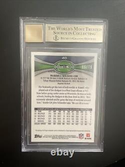 2012 Russell Wilson Topps CHROME PINK REFRACTORS RC AUTO BGS 9.5/10 65/75