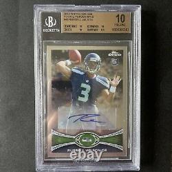2012 Russell Wilson Topps Chrome Auto RC Rookie BGS 10 Pristine! Broncos