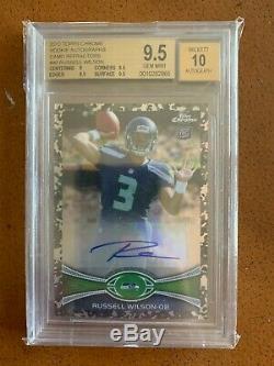 2012 Russell Wilson Topps Chrome Camo Refractors auto BGS 9.5/10