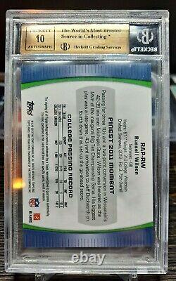 2012 Russell Wilson Topps Finest Rookie Patch Auto Refractor BGS 9.5 #52/250