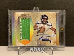 2012 Russell Wilson Topps Five Star Base Parallel Auto Patch Rookie RC 1/1