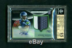 2012 Russell Wilson Topps Platinum Black Refractor RC Patch Auto /125 BGS 9.5