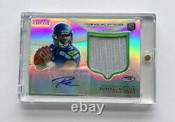 2012 Russell Wilson Topps Platinum Refractor #138 Rookie Patch Auto 131/250 RPA