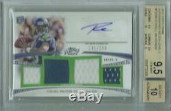 2012 Russell Wilson Topps Prime Level 5 Auto RC- BGS 9.5 with10 auto. #141/250