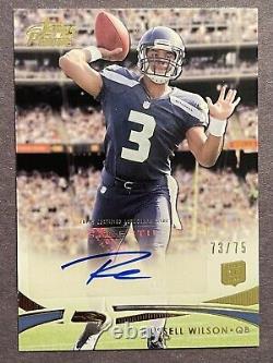 2012 Russell Wilson Topps Prime Rookie GOLD Auto /75 Broncos/Seahawks
