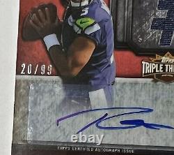 2012 Russell Wilson Topps Triple Threads #131 Rookie Triple Patch Auto 20/99