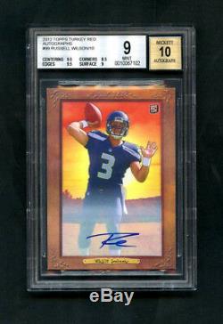 2012 Russell Wilson Topps Turkey Red Rookie RC Auto /10 SSP BGS 9/10