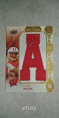2012 Russell Wilson Upper Deck Rookie Lettermen Auto Letter A RC Free Shipping