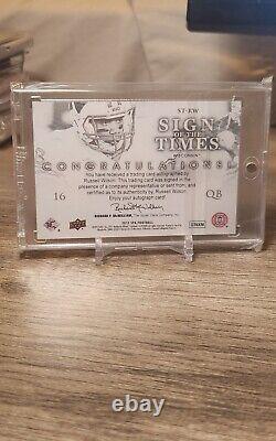 2012 Russell Wilson Upper Deck Sign Of The Times Rookie Auto Rare Broncos