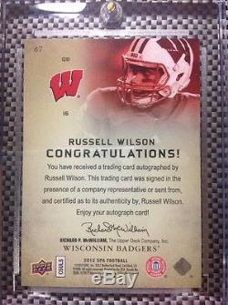 2012 Sp Authentic Gold Auto Sp On Card Autograph Russell Wilson Seahawks 15 ssp