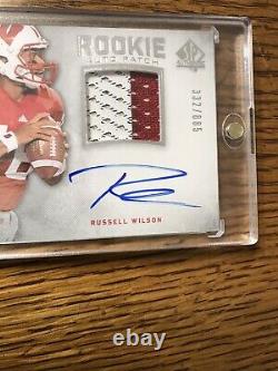 2012 Sp Authentic Russell Wilson Rc Auto Patch 332/885