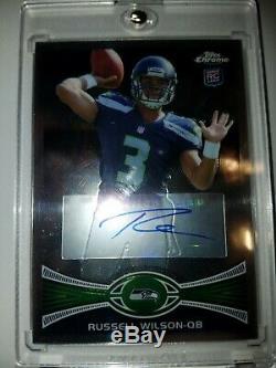 2012 TOPPS CHROME 40 RUSSELL WILSON AUTO Autographed Mint RC Seahawks SP