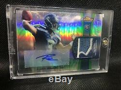 2012 TOPPS FINEST RUSSELL WILSON ROOKIE RC AUTO PATCH REFRACTOR #d 152/250