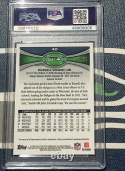 2012 Topps Chrome #40 Russell Wilson Auto Rookie RC PRISM REFRACTOR PSA 10