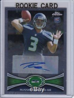 2012 Topps Chrome # 40 Russell Wilson Seahawks Rookie Base Auto SP