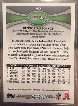 2012 Topps Chrome Auto RC Russell Wilson