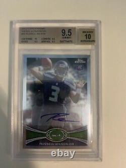 2012 Topps Chrome Auto (RC) Russell Wilson Seattle Seahawks #40 Football Card