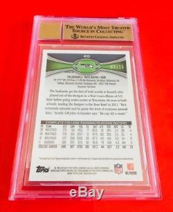 2012 Topps Chrome BLACK ROOKIE Russell Wilson Refractor RC /25 BGS 9.5 AUTO 10