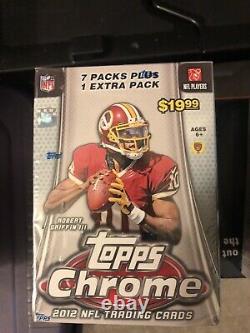 2012 Topps Chrome Football Factory Sealed Blaster Box Russell Wilson RC Yr Auto