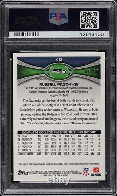 2012 Topps Chrome Prism Refractor Russell Wilson ROOKIE RC AUTO 43/50 PSA 10 GEM