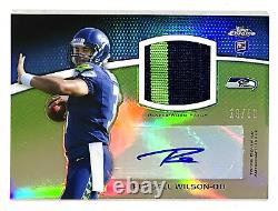 2012 Topps Chrome RAP-RW RUSSELL WILSON RC Refractor Patch Auto ROOKIE #/50 RARE