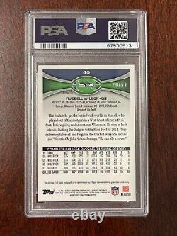 2012 Topps Chrome RUSSELL WILSON #40 REFRACTOR CARD #29/50, PSA 9-MT, AUTO