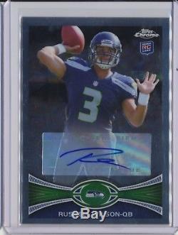 2012 Topps Chrome RUSSELL WILSON Autograph Auto Rookie RC SEAHAWKS BADGERS