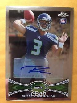 2012 Topps Chrome RUSSELL WILSON RC Auto SEAHAWKS #40
