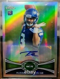 2012 Topps Chrome RUSSELL WILSON Rookie Refractor BGS 9/10 Auto Variation RC /20