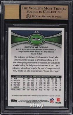 2012 Topps Chrome Refractor Russell Wilson ROOKIE RC AUTO /178 #40 BGS 9.5 PMJS