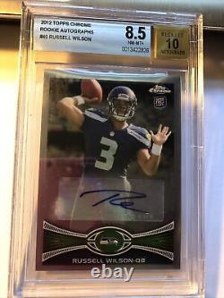 2012 Topps Chrome Russell Wilson #40 RC AUTO Autograph BGS 8.5 NM-MT+ Seahawks