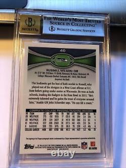 2012 Topps Chrome Russell Wilson #40 RC AUTO Autograph BGS 8.5 NM-MT+ Seahawks