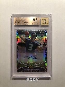 2012 Topps Chrome Russell Wilson #40 RC auto /105 camo refractor BGS 9.5/10