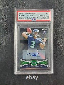 2012 Topps Chrome Russell Wilson #40 Rookie RC AUTO PSA 10/10 POP 5! SM