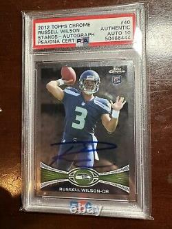 2012 Topps Chrome Russell Wilson Auto #40 RC Rookie Autograph PSA 10