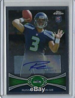 2012 Topps Chrome Russell Wilson Auto Autograph Rookie Card RC #40 + Redemption