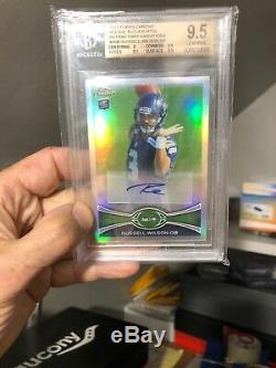 2012 Topps Chrome Russell Wilson Auto Rc Refractor Variation Ssp Bgs 9.5 Ssp /20