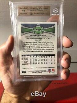 2012 Topps Chrome Russell Wilson Auto Rc Refractor Variation Ssp Bgs 9.5 Ssp /20