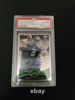 2012 Topps Chrome Russell Wilson Auto Rc Rookie Psa 10 Mint Card #40