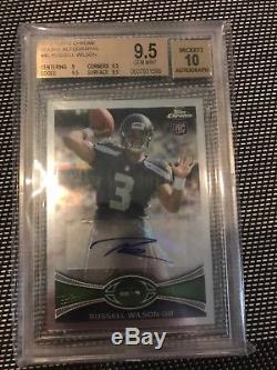 2012 Topps Chrome Russell Wilson Auto Rookie Card BGS 9.5 / Auto 10
