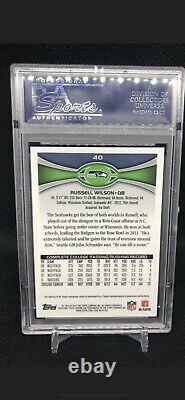 2012 Topps Chrome Russell Wilson Auto Rookie Psa 10 Gem Mint Card #40 Rc Signed