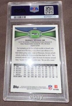 2012 Topps Chrome Russell Wilson Autograph RC Rookie Signed Auto PSA 8 DNA Cert